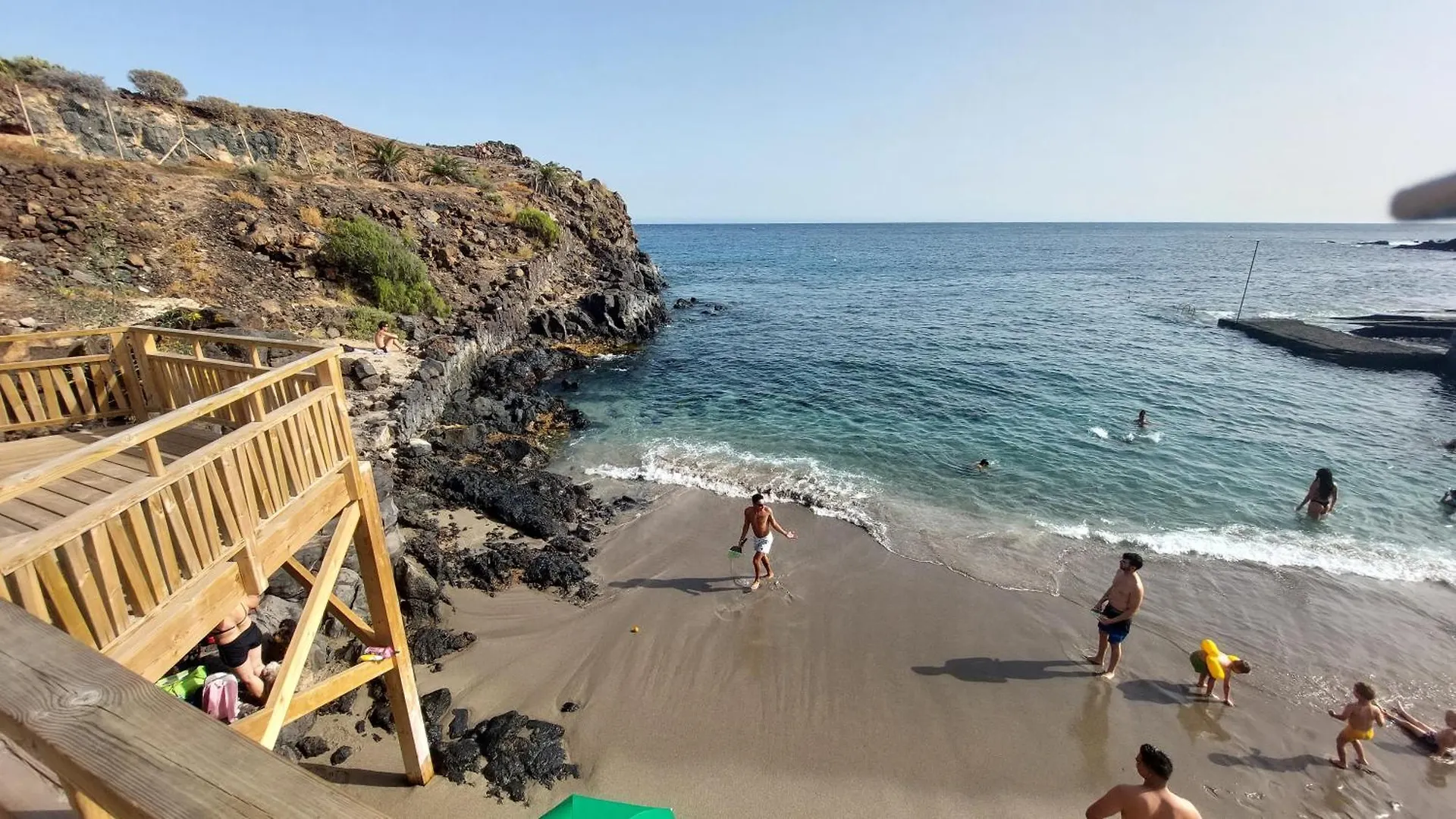 Sunny Terrace With Open View And Big Pool In South Tenerife Costa Del Silencio