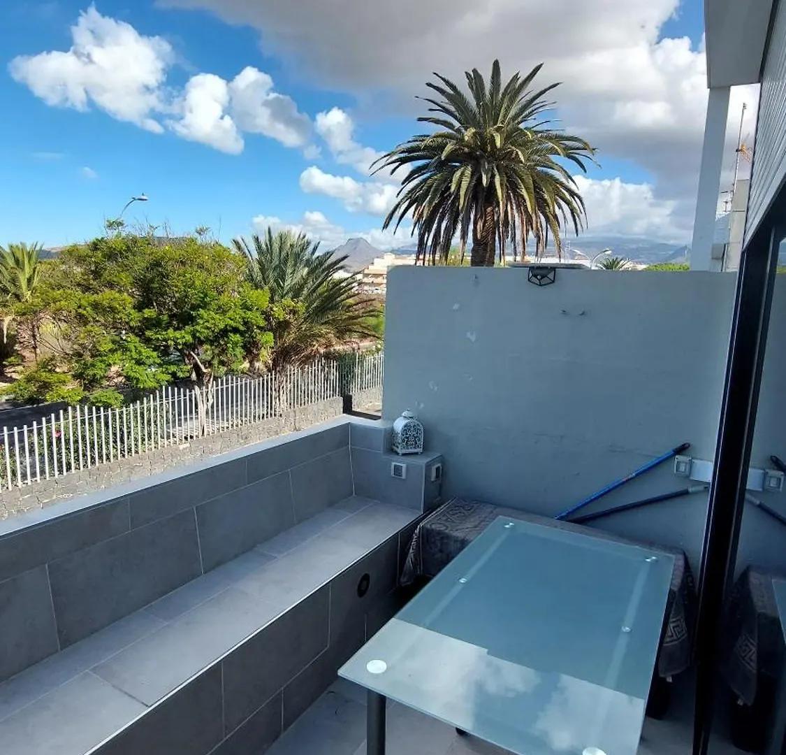 Sunny Terrace With Open View And Big Pool In South Tenerife Costa Del Silencio Španělsko